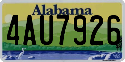 AL license plate 4AU7926