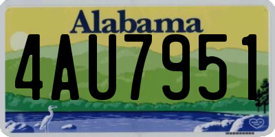 AL license plate 4AU7951