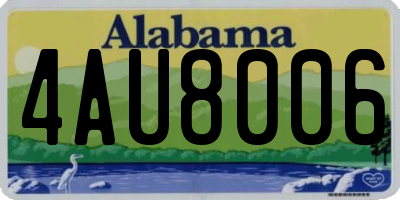 AL license plate 4AU8006