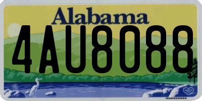 AL license plate 4AU8088