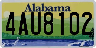 AL license plate 4AU8102