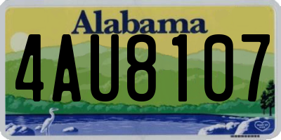 AL license plate 4AU8107