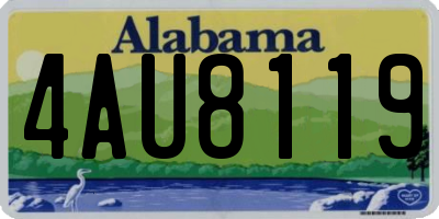 AL license plate 4AU8119