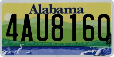 AL license plate 4AU8160