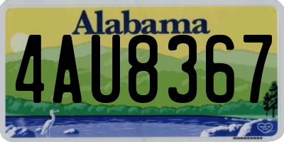 AL license plate 4AU8367
