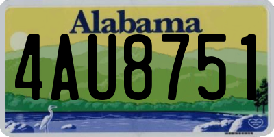 AL license plate 4AU8751