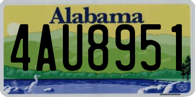 AL license plate 4AU8951