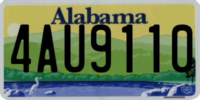 AL license plate 4AU9110