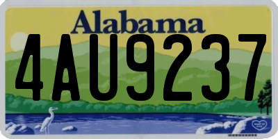 AL license plate 4AU9237