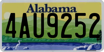 AL license plate 4AU9252
