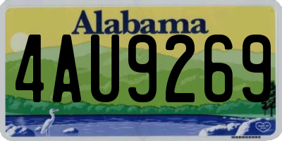 AL license plate 4AU9269