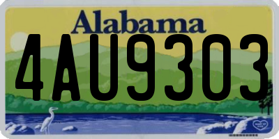 AL license plate 4AU9303