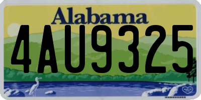 AL license plate 4AU9325