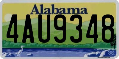 AL license plate 4AU9348