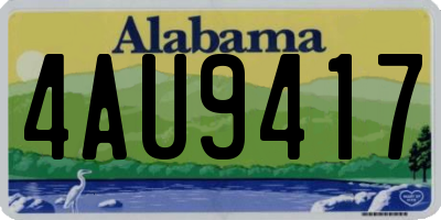 AL license plate 4AU9417
