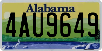 AL license plate 4AU9649