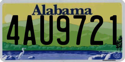 AL license plate 4AU9721