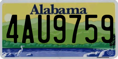 AL license plate 4AU9759