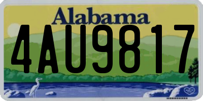 AL license plate 4AU9817