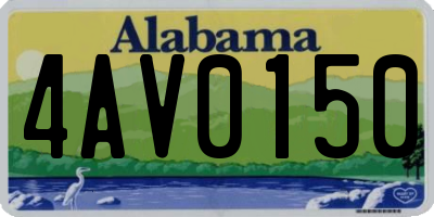 AL license plate 4AV0150