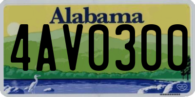 AL license plate 4AV0300