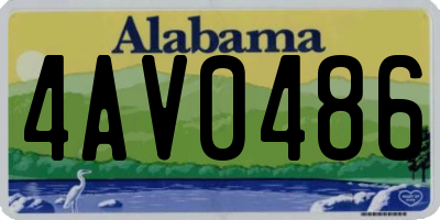 AL license plate 4AV0486