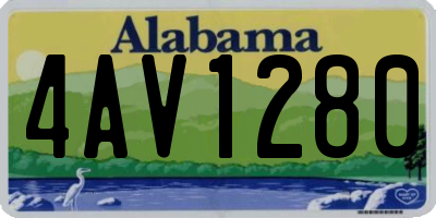 AL license plate 4AV1280