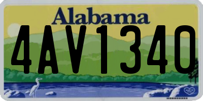 AL license plate 4AV1340