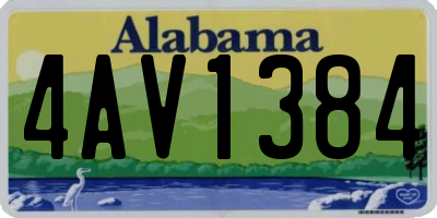 AL license plate 4AV1384