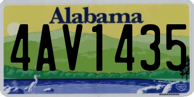 AL license plate 4AV1435
