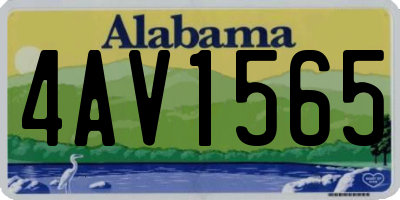 AL license plate 4AV1565