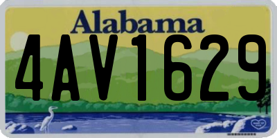 AL license plate 4AV1629