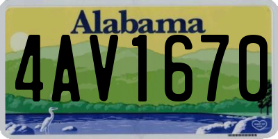 AL license plate 4AV1670