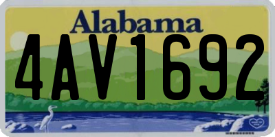 AL license plate 4AV1692