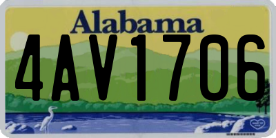 AL license plate 4AV1706