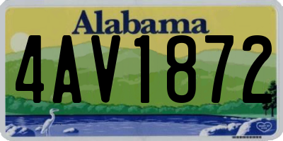 AL license plate 4AV1872