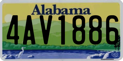 AL license plate 4AV1886