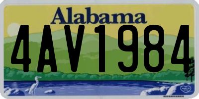 AL license plate 4AV1984