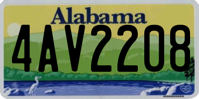 AL license plate 4AV2208