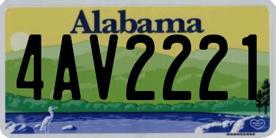 AL license plate 4AV2221