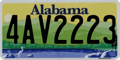 AL license plate 4AV2223