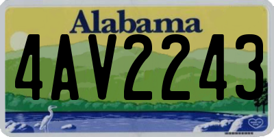 AL license plate 4AV2243