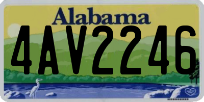 AL license plate 4AV2246