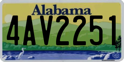 AL license plate 4AV2251