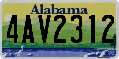 AL license plate 4AV2312