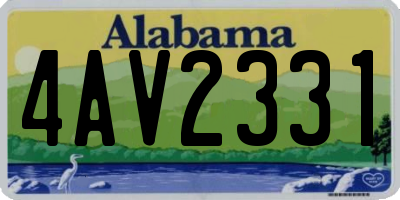 AL license plate 4AV2331