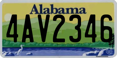 AL license plate 4AV2346