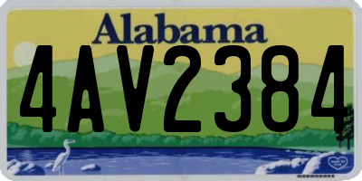 AL license plate 4AV2384