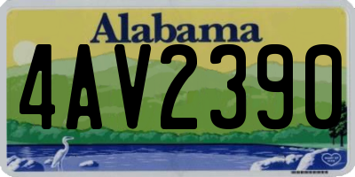 AL license plate 4AV2390