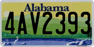 AL license plate 4AV2393